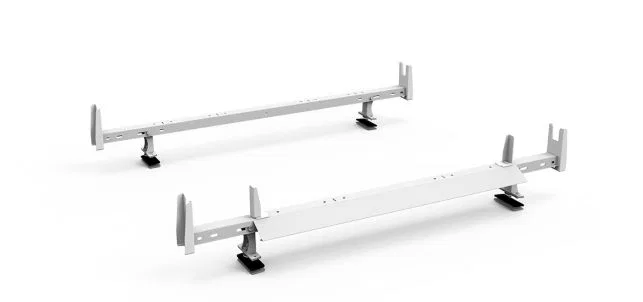 40821 – HOLMAN Ladder Rack, Multi-Fit Roof Mount Powder Coated White Steel Set of 2 Compatible With Rear Roller Bar 4...